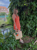 Robe Carreaux Vichy Orange