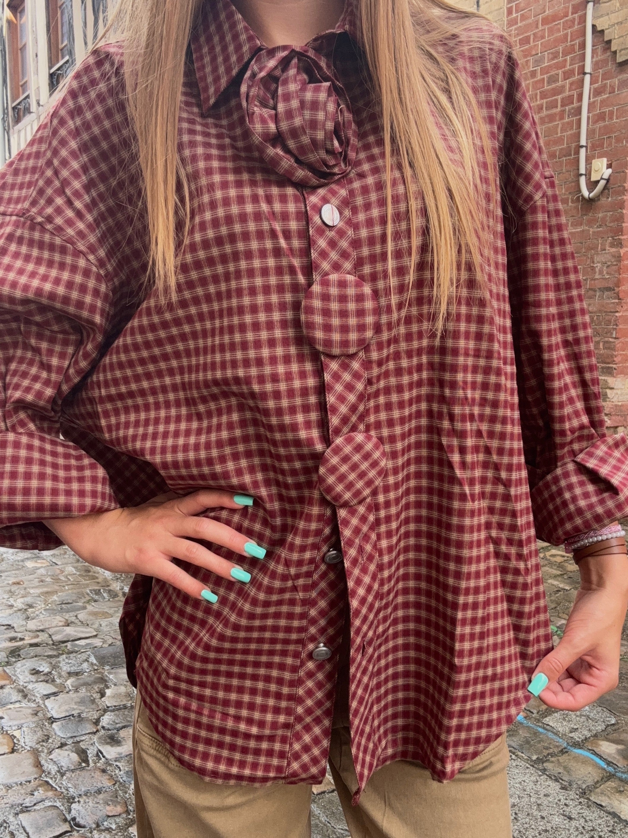 Chemise Bordeaux Vichy