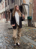 Pantalon cargo beige - vue de dos