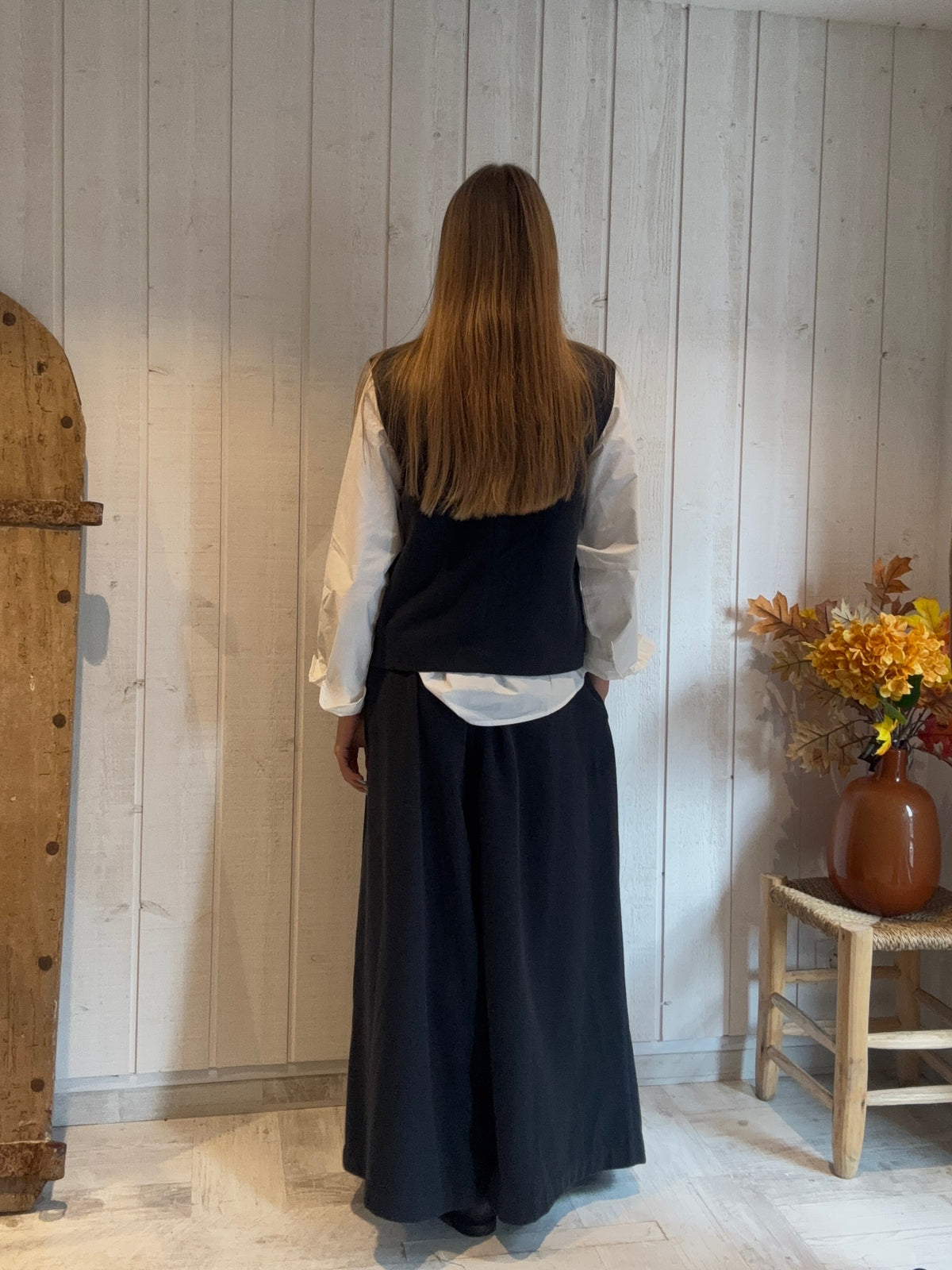 Pantalon Large Bleu Marine