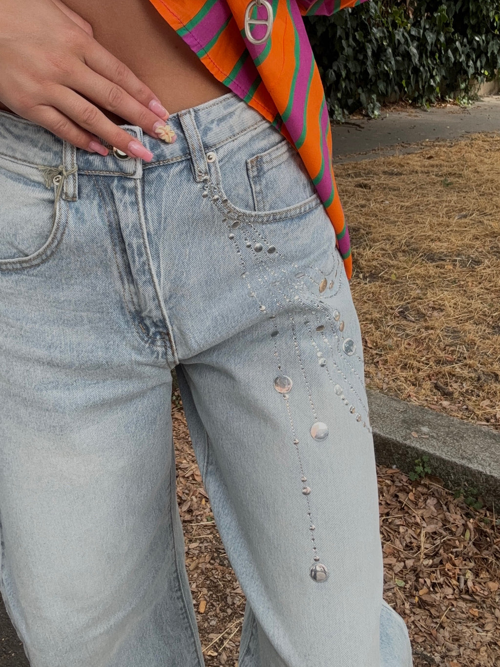 Jean Wide Leg Délavé