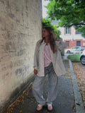 Veste en Jean Oversize Broderies Roses