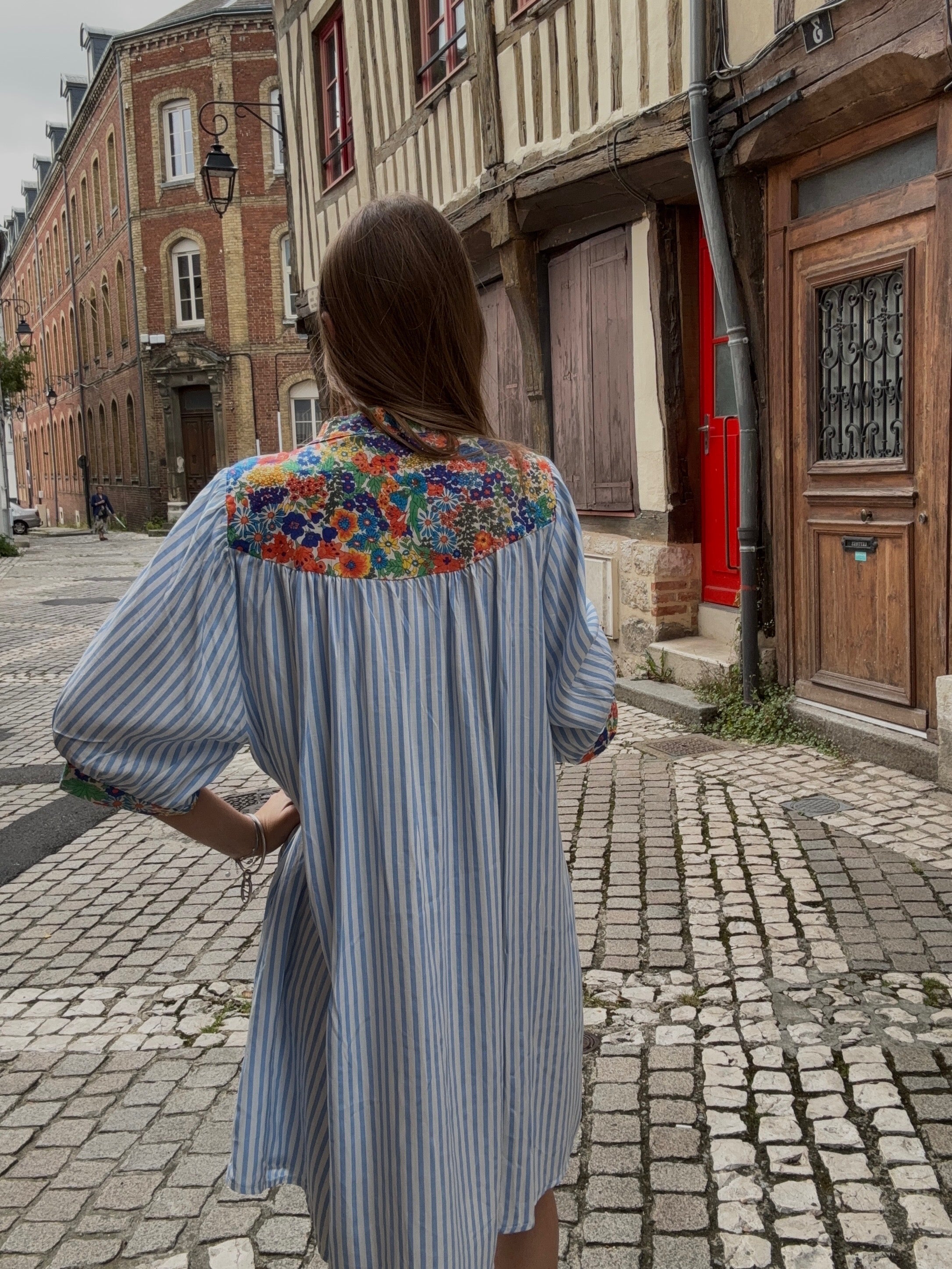 Robe Chemise Rayée Bohème