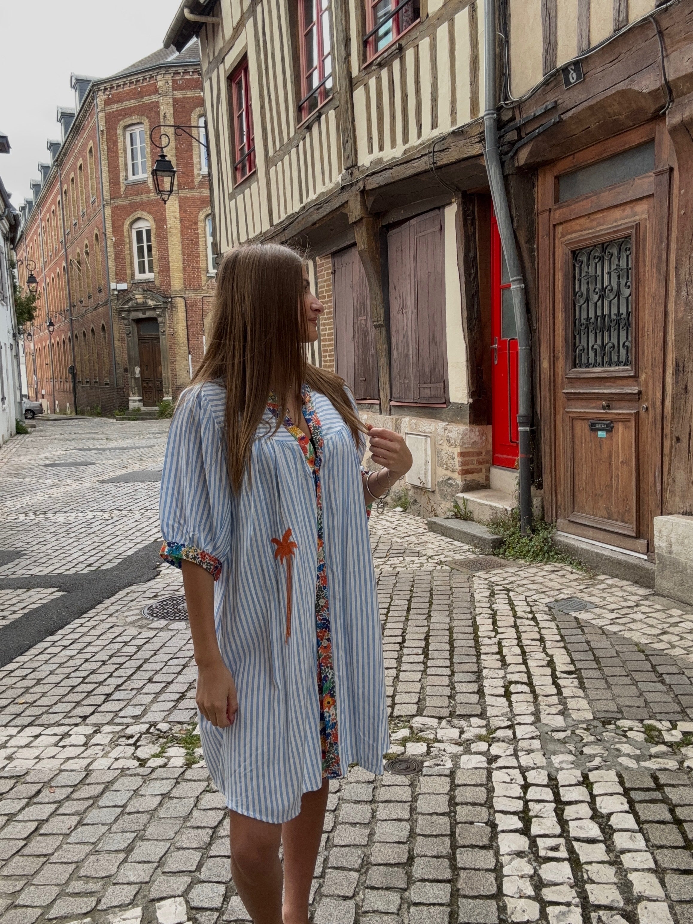 Robe Chemise Rayée Bohème