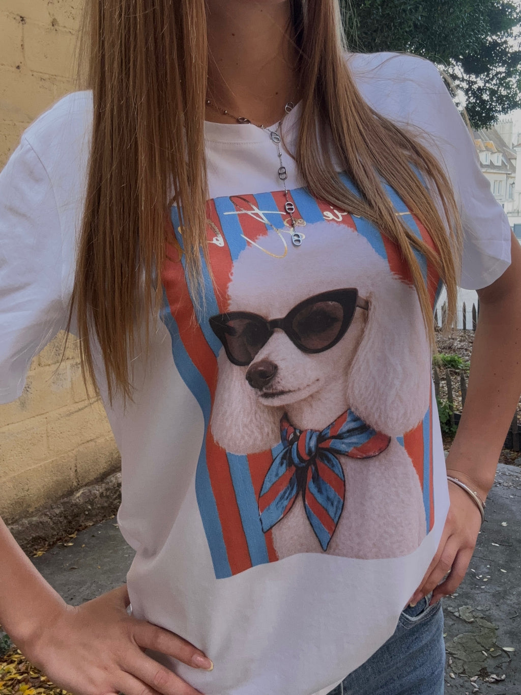 T-shirt Graphique Caniche Chic