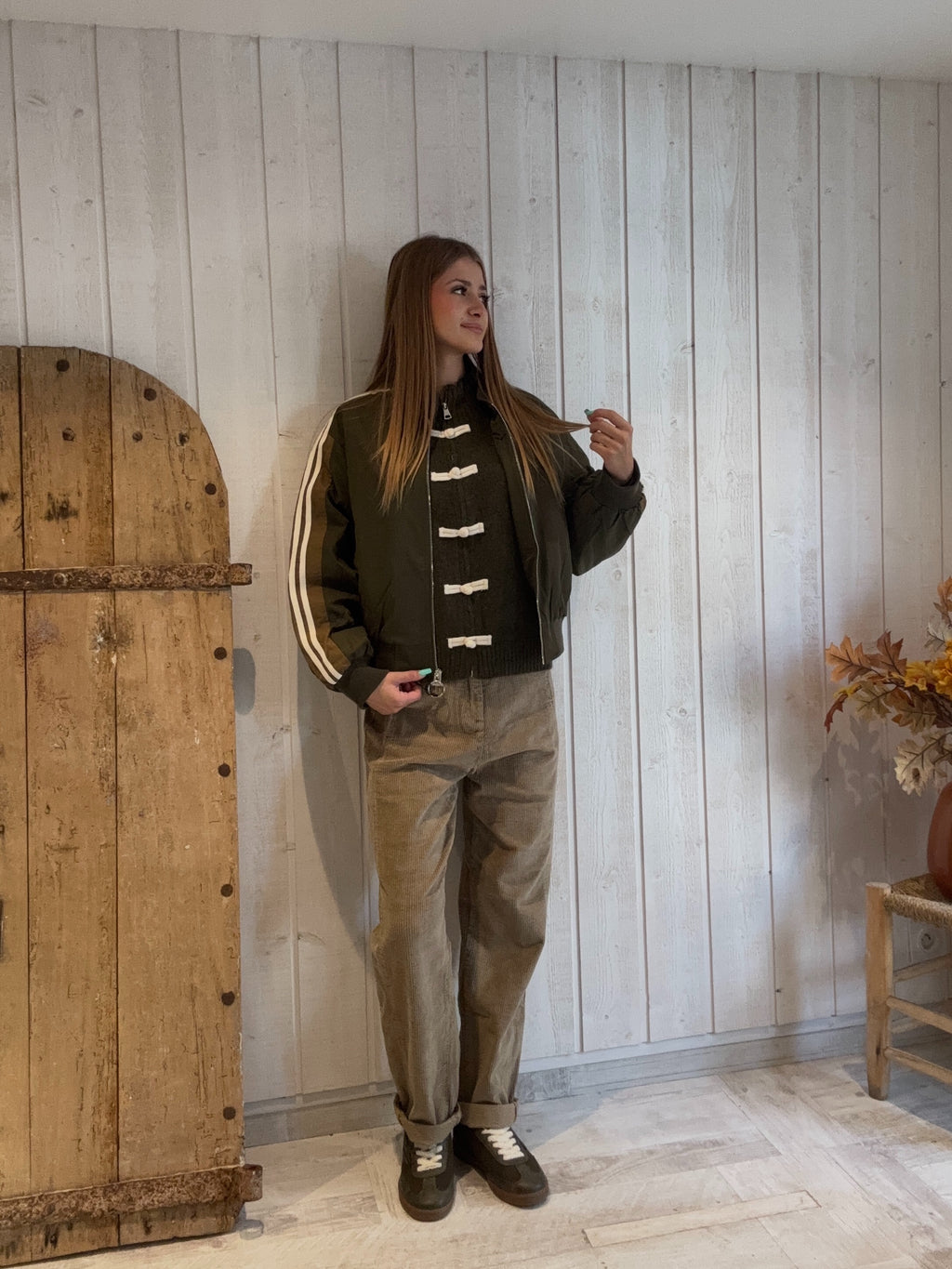Bombers Kaki Bandes & Toggles
