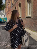 Robe Oversize Pois – Noir & Blanc