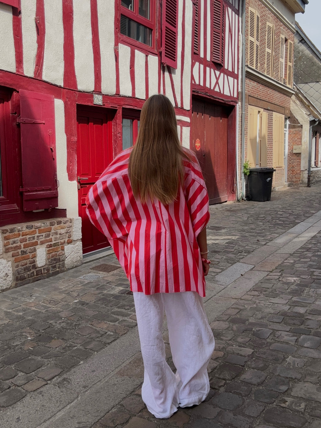 Chemise Rayée Rouge & Rose