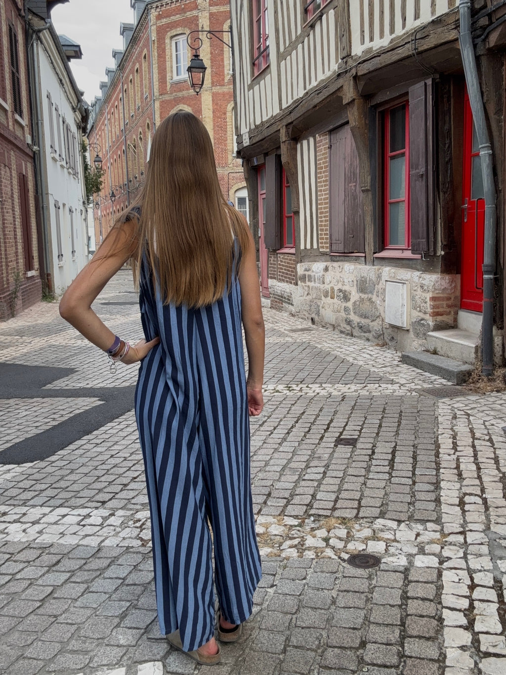 Combinaison Rayée Bleu Marine