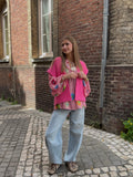Blouse Rayures Fleurs Brodées