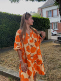 Robe Fleurie Orange