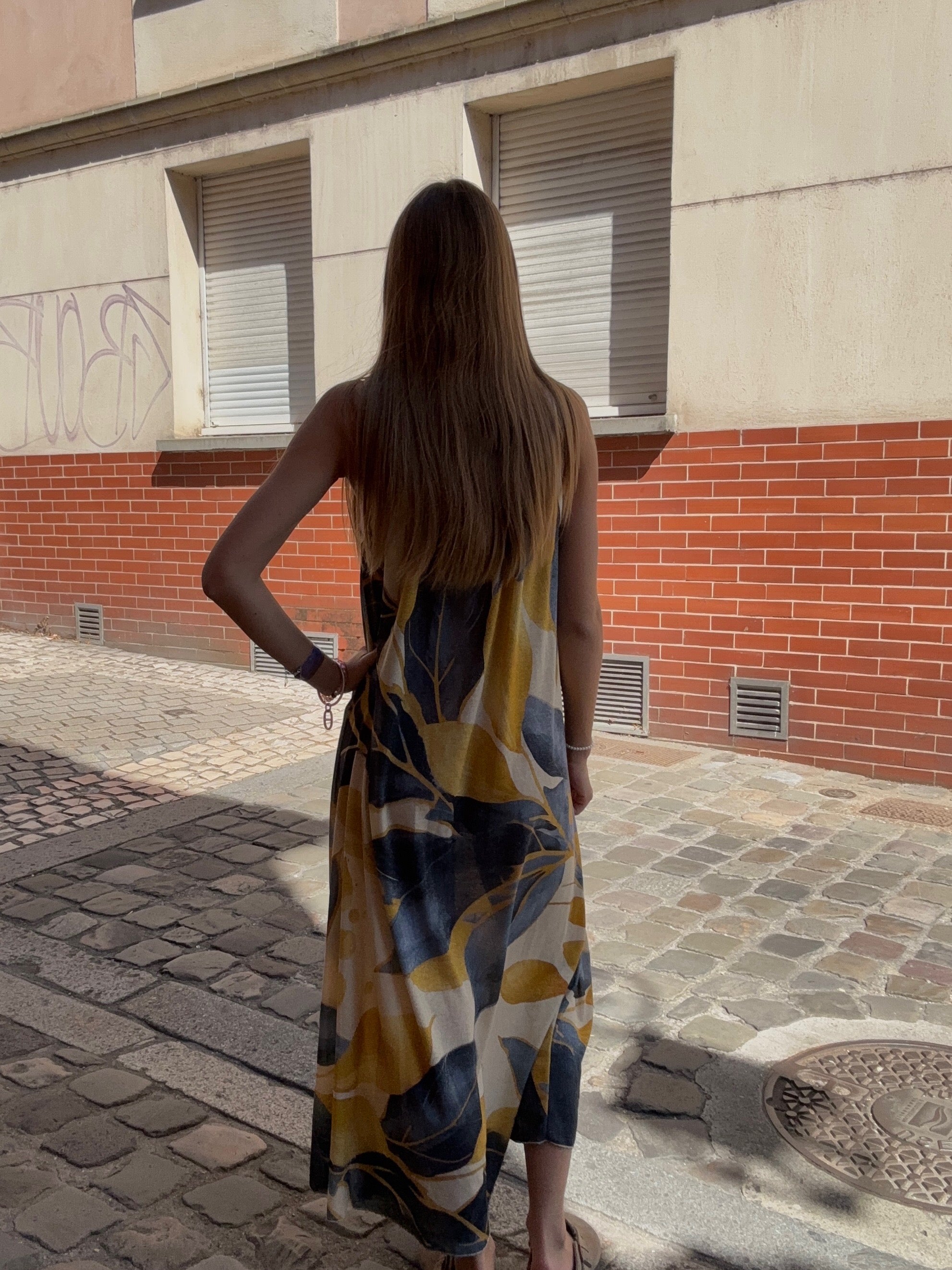 Robe Maxi Imprimé Feuilles – Longue & Bohème