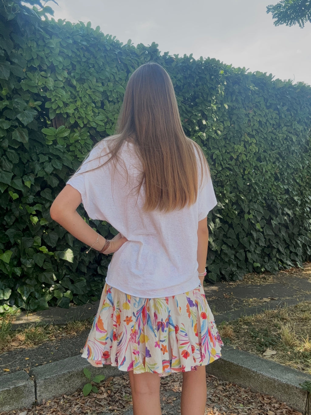 Jupe Fleurie Multicolore