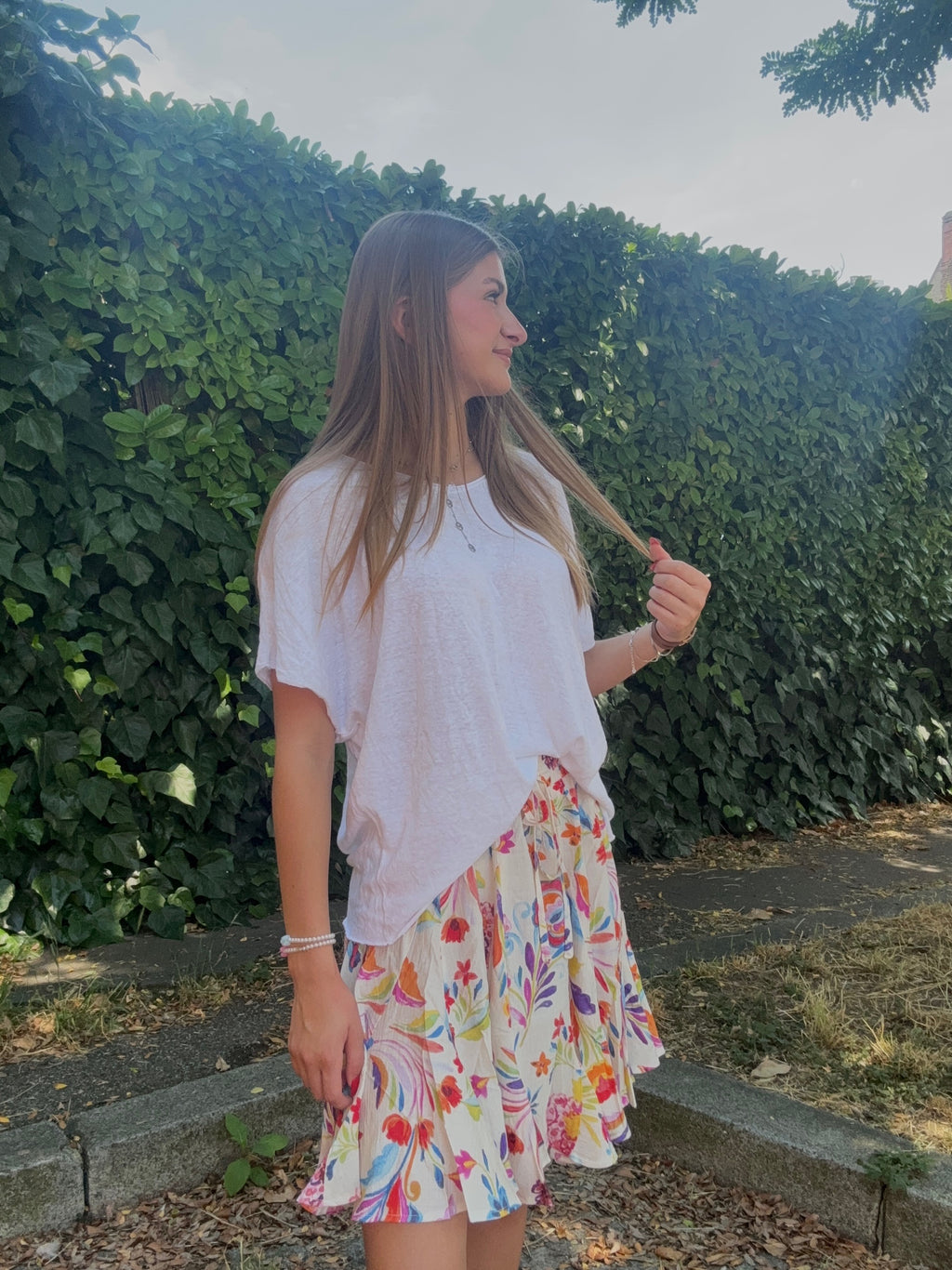 Jupe Fleurie Multicolore