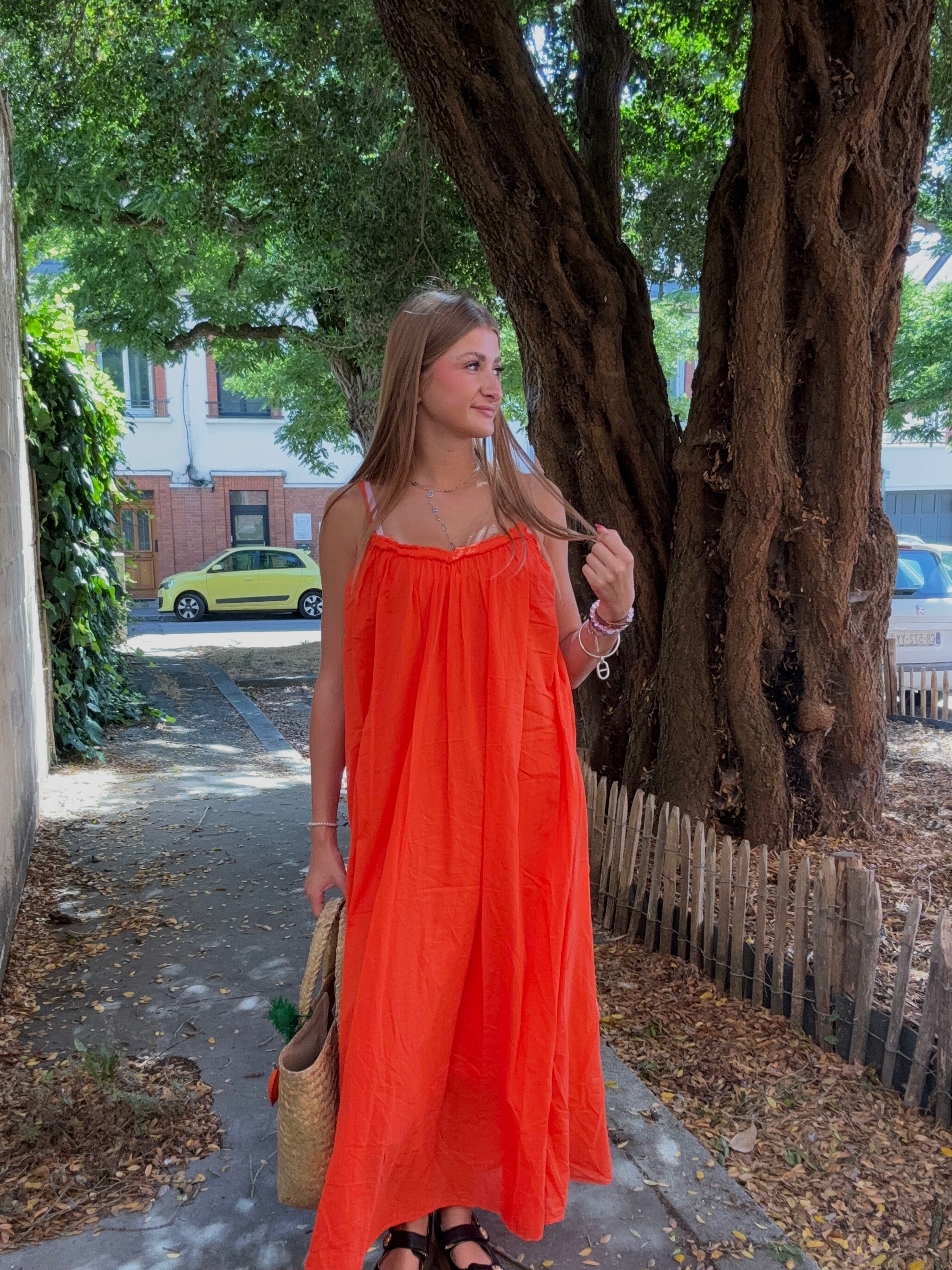 Robe Maxi Imprimé Feuilles – Longue & Bohème