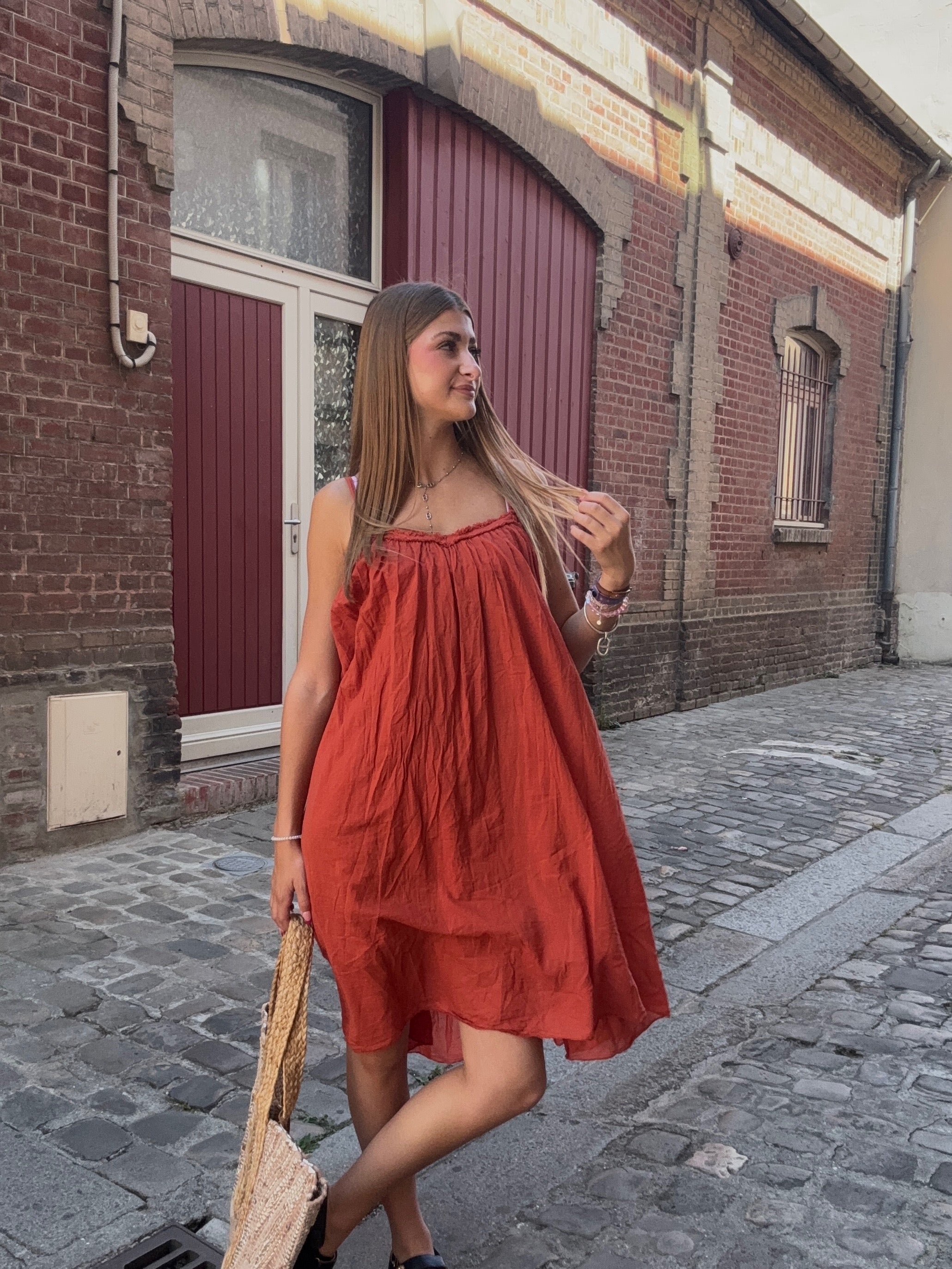 Tote Bag Tressé – Reflets Dorés