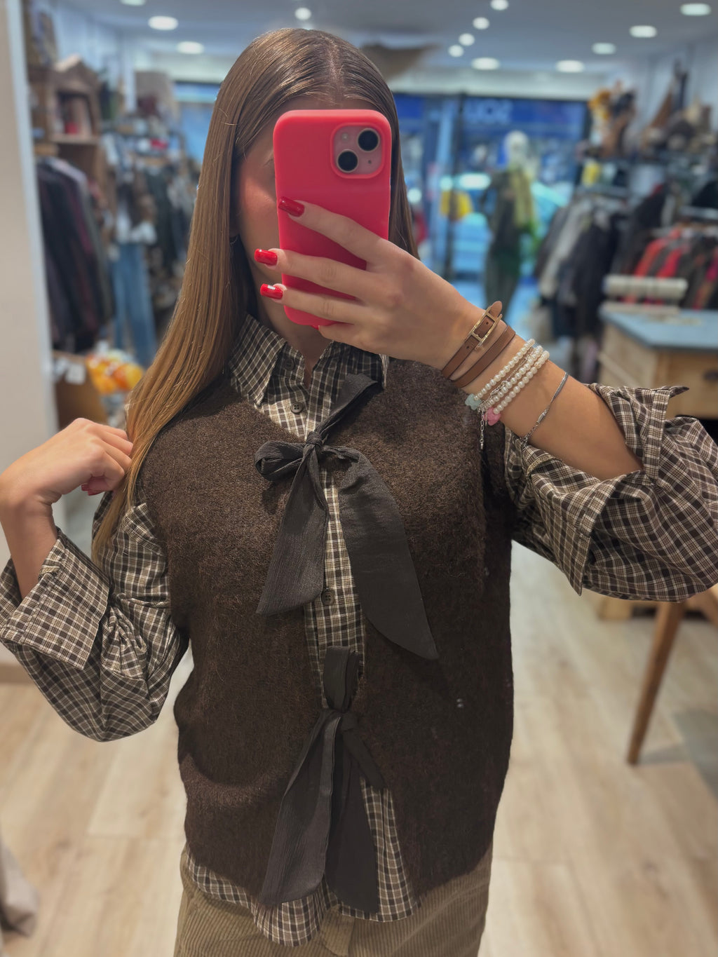 Gilet sans manches à liens noués