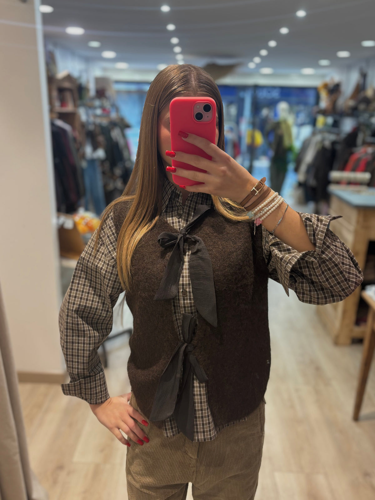Gilet sans manches à liens noués