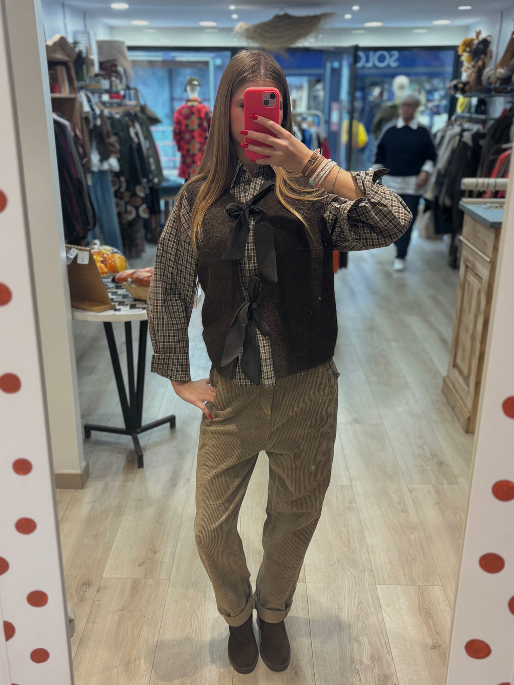 Chemise à carreaux avec deux poches poitrine