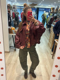 Blouse à grands carreaux et détails froncés