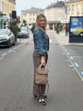 Pantalon large à coutures apparentes