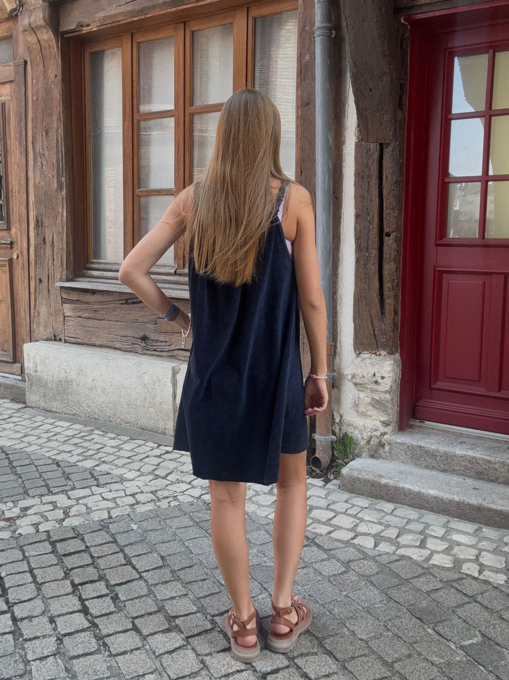Robe Éponge Bleu Marine