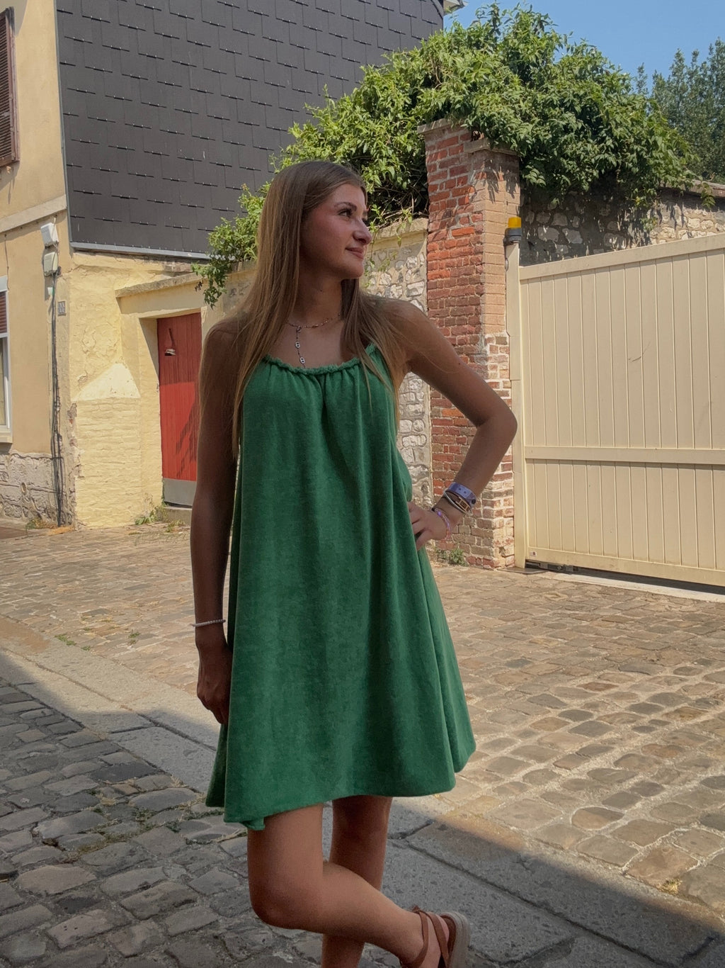 Robe Éponge Verte