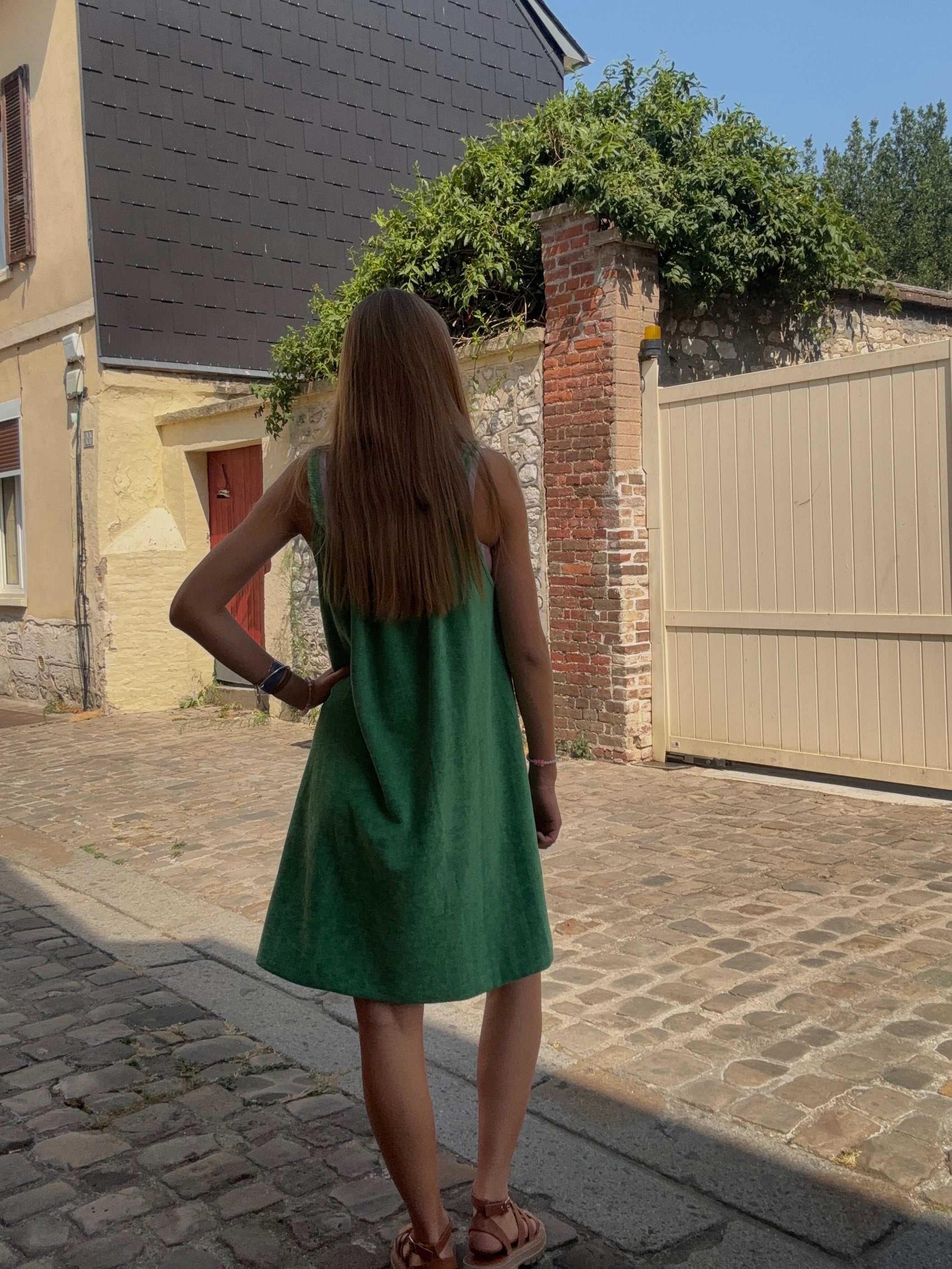 Robe Éponge Verte