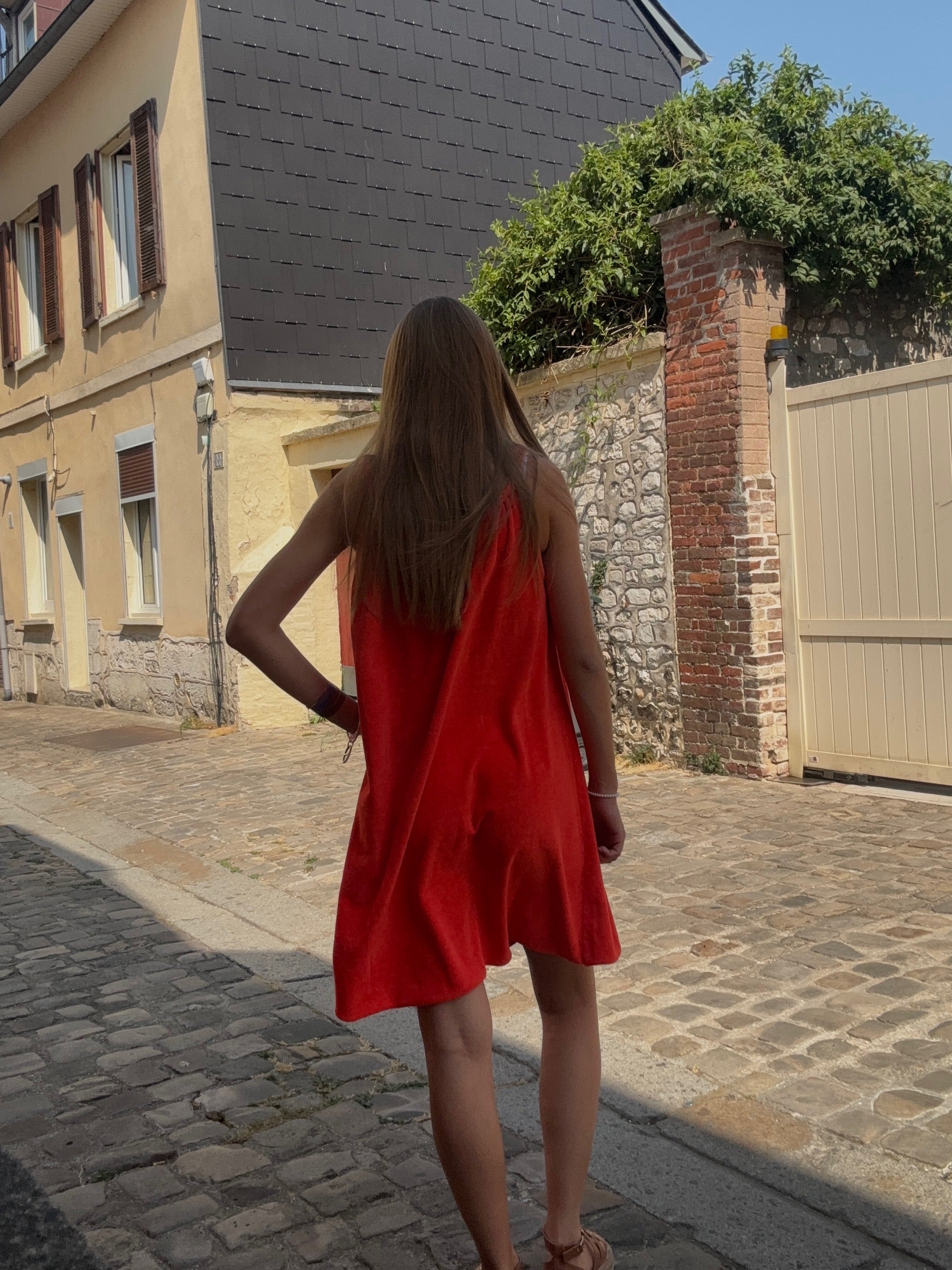Robe Éponge Orange