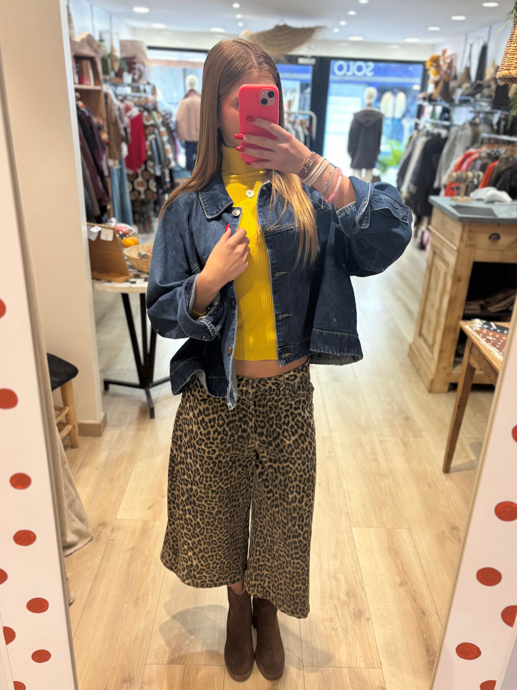 Veste en jean courte à coupe ample