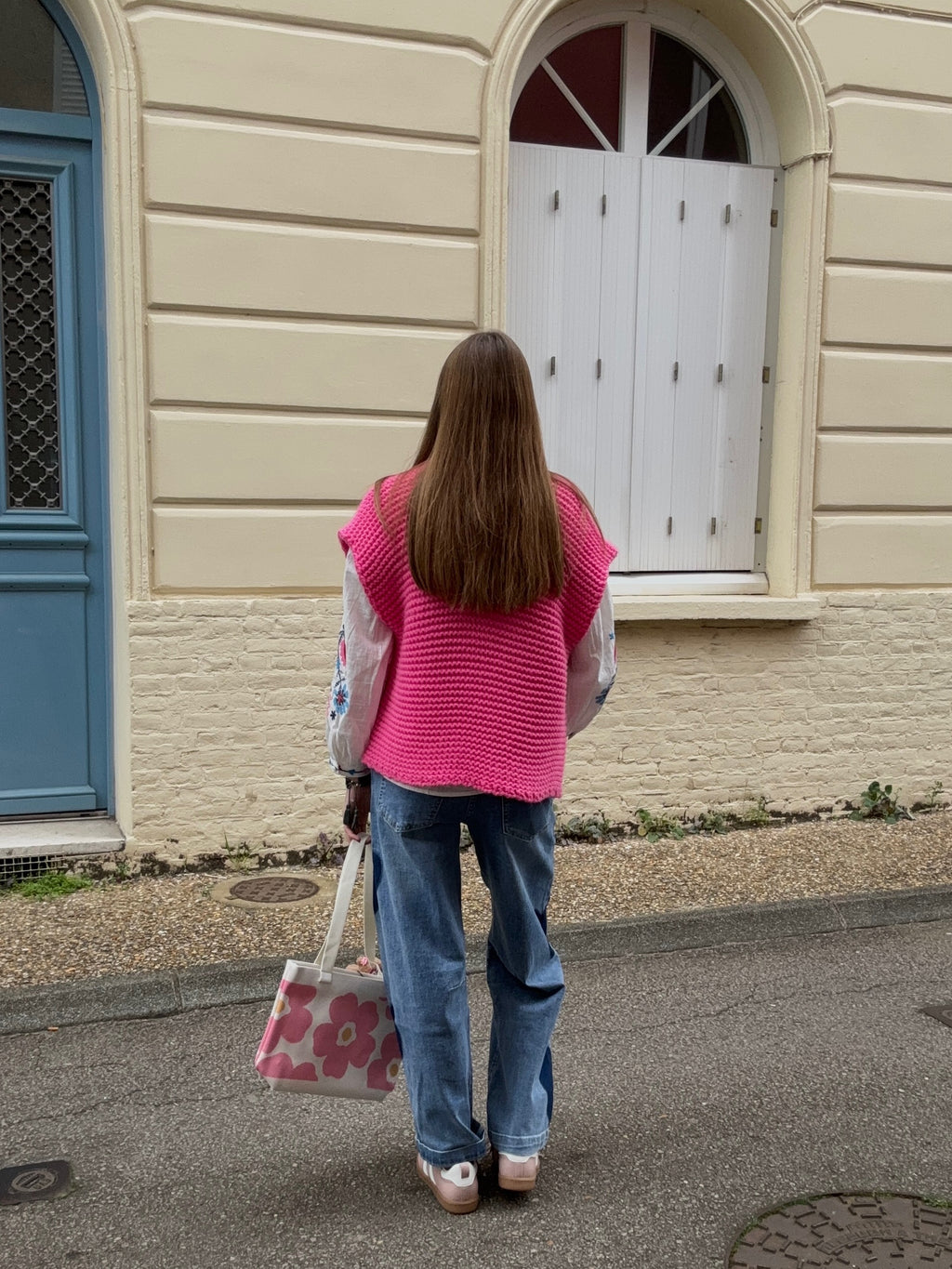 Blouse Brodée – Blanc & Broderies Fleuries Colorées