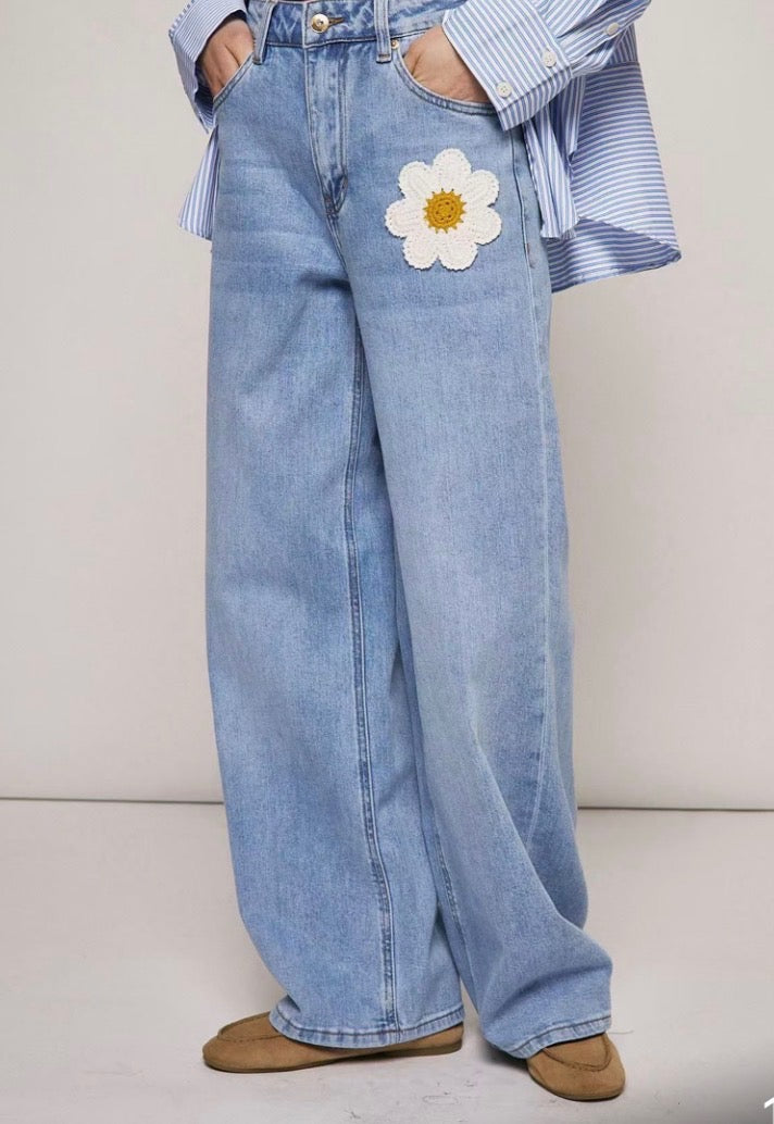 🌼 Jean large « Daisy Dream »
