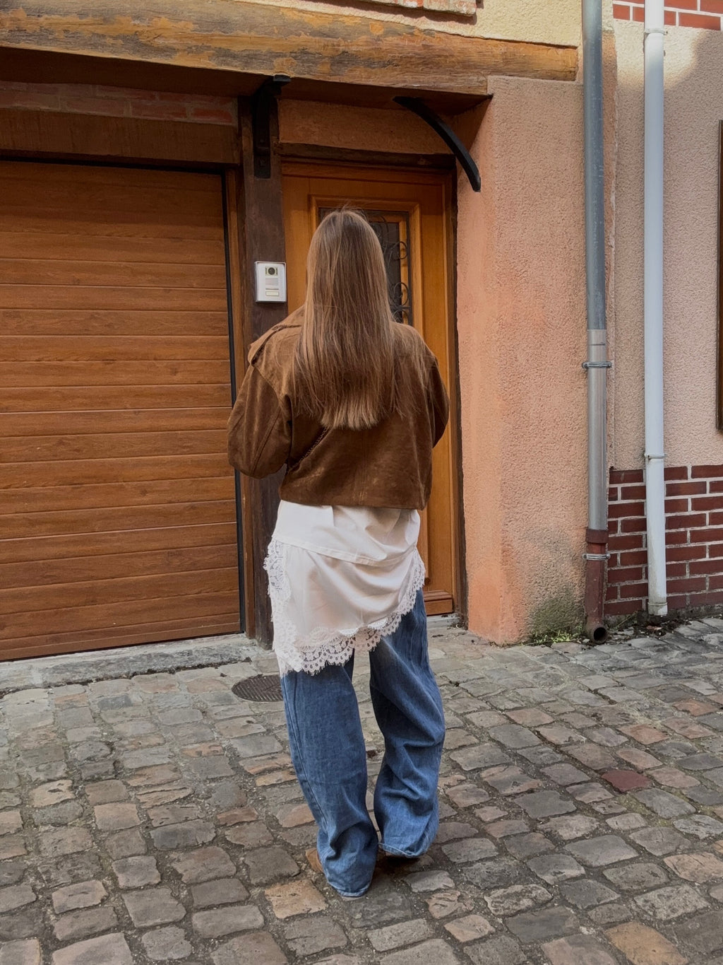 Veste Suédée Camel