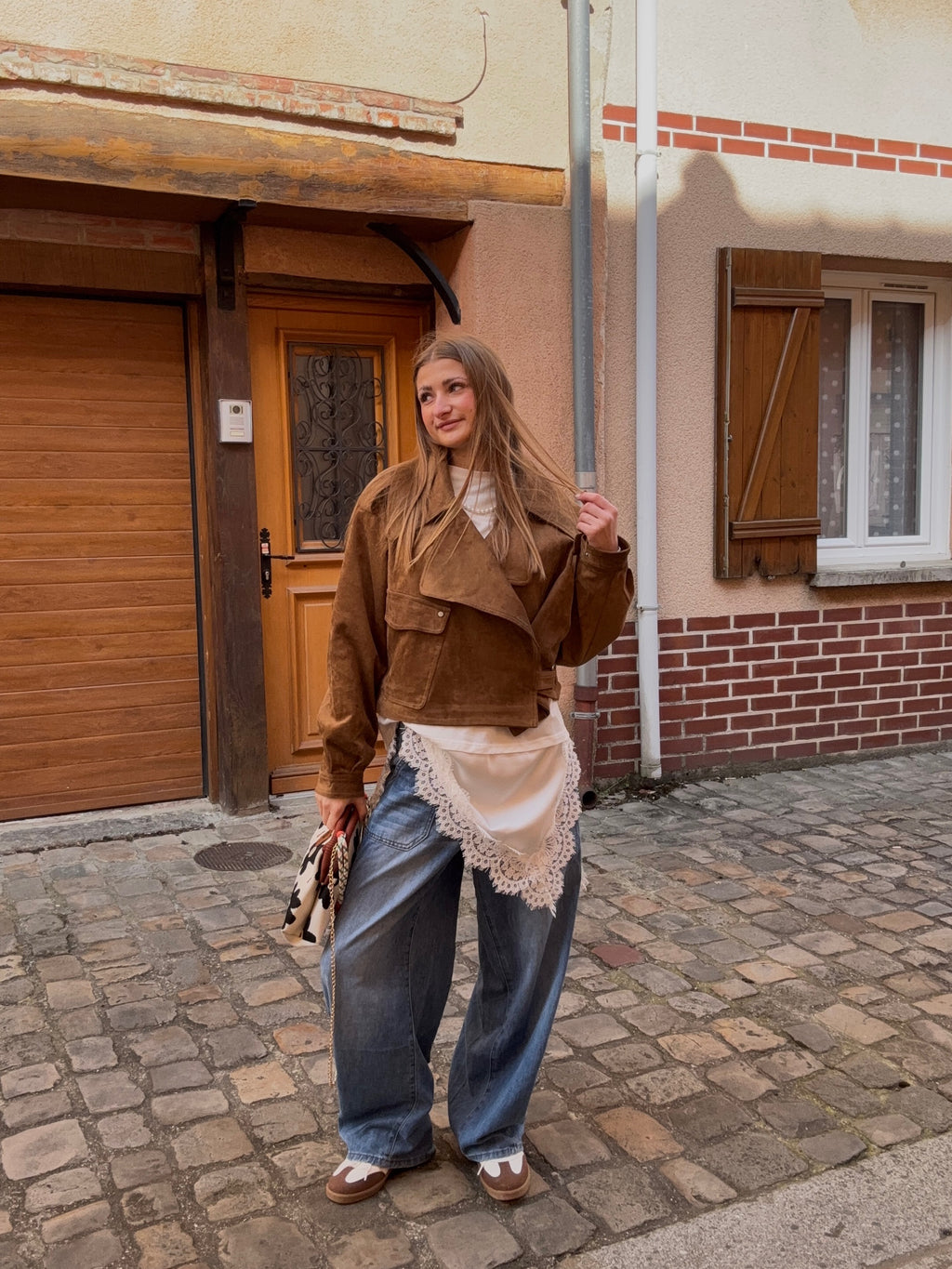 Veste Suédée Camel