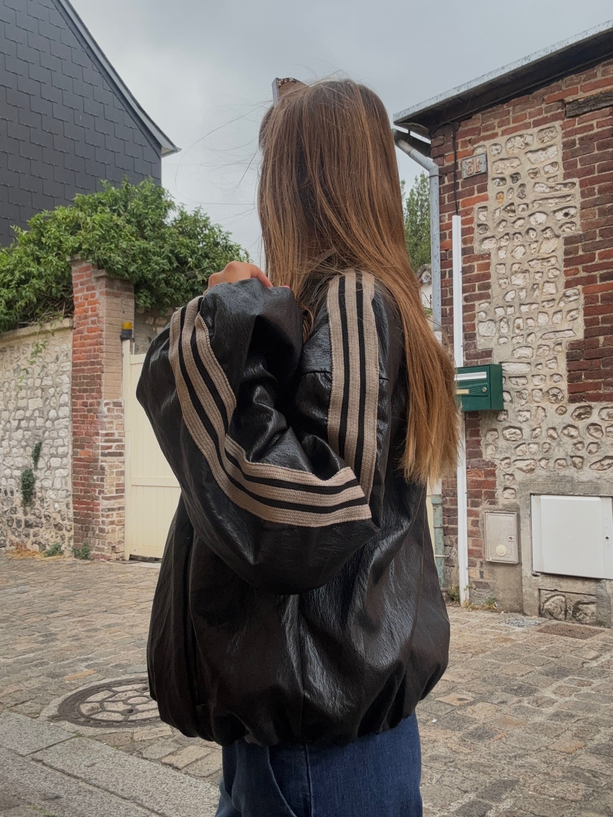 Bomber Cuir Noir