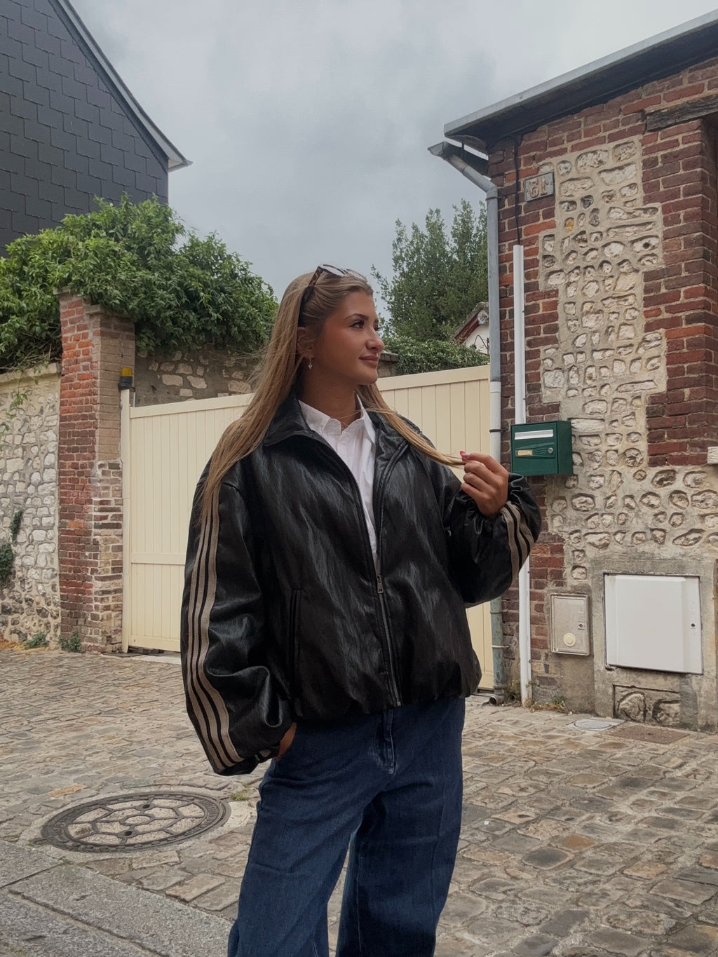 Bomber Cuir Noir