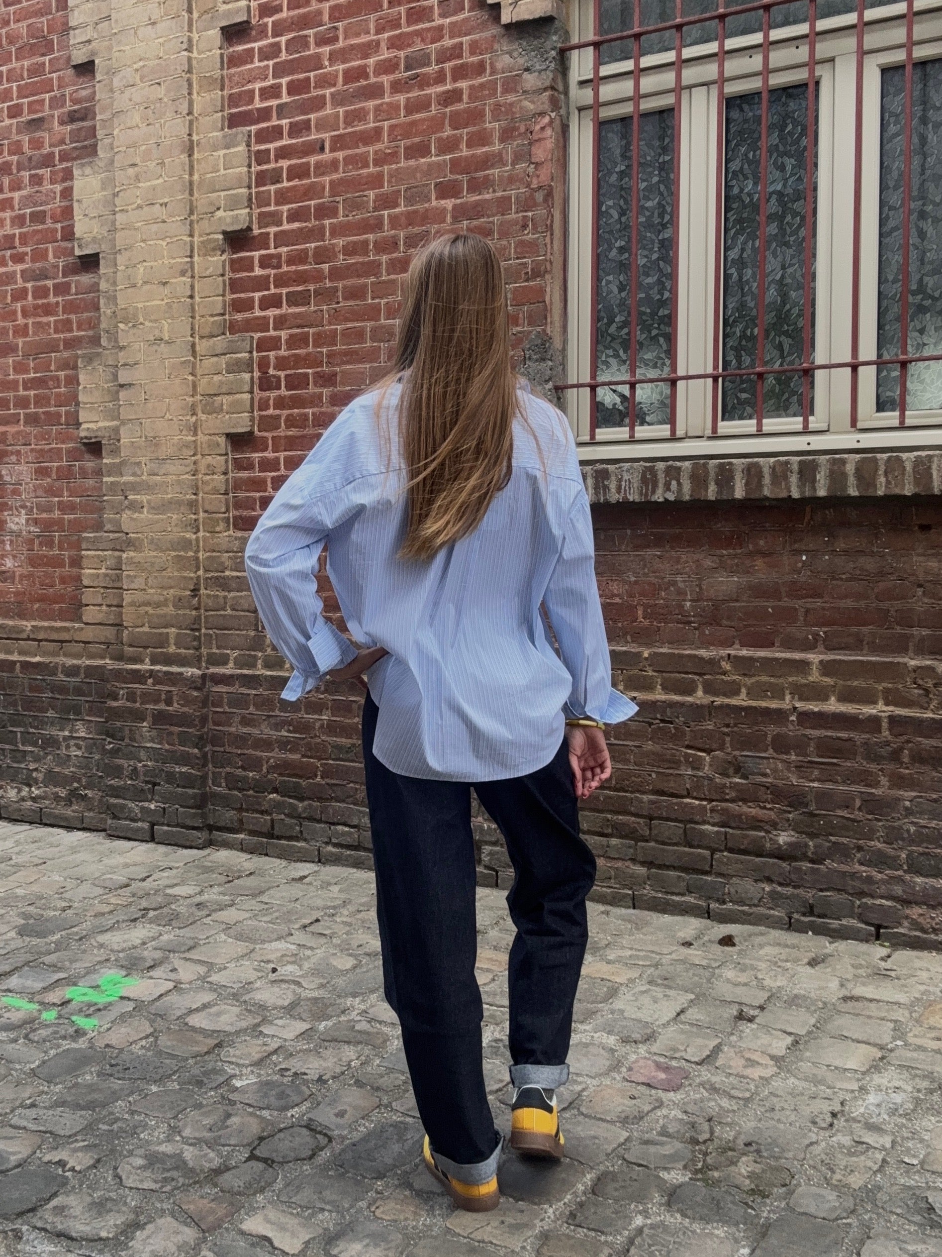 Jean Brut Taille Haute Coupe Droite