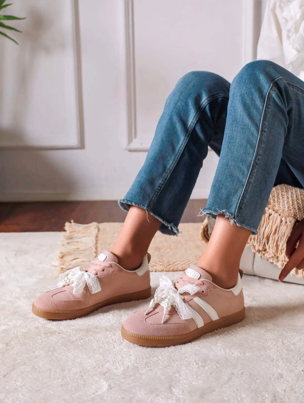 Sneakers Pastel  – Bleu Ciel & Rose Poudré