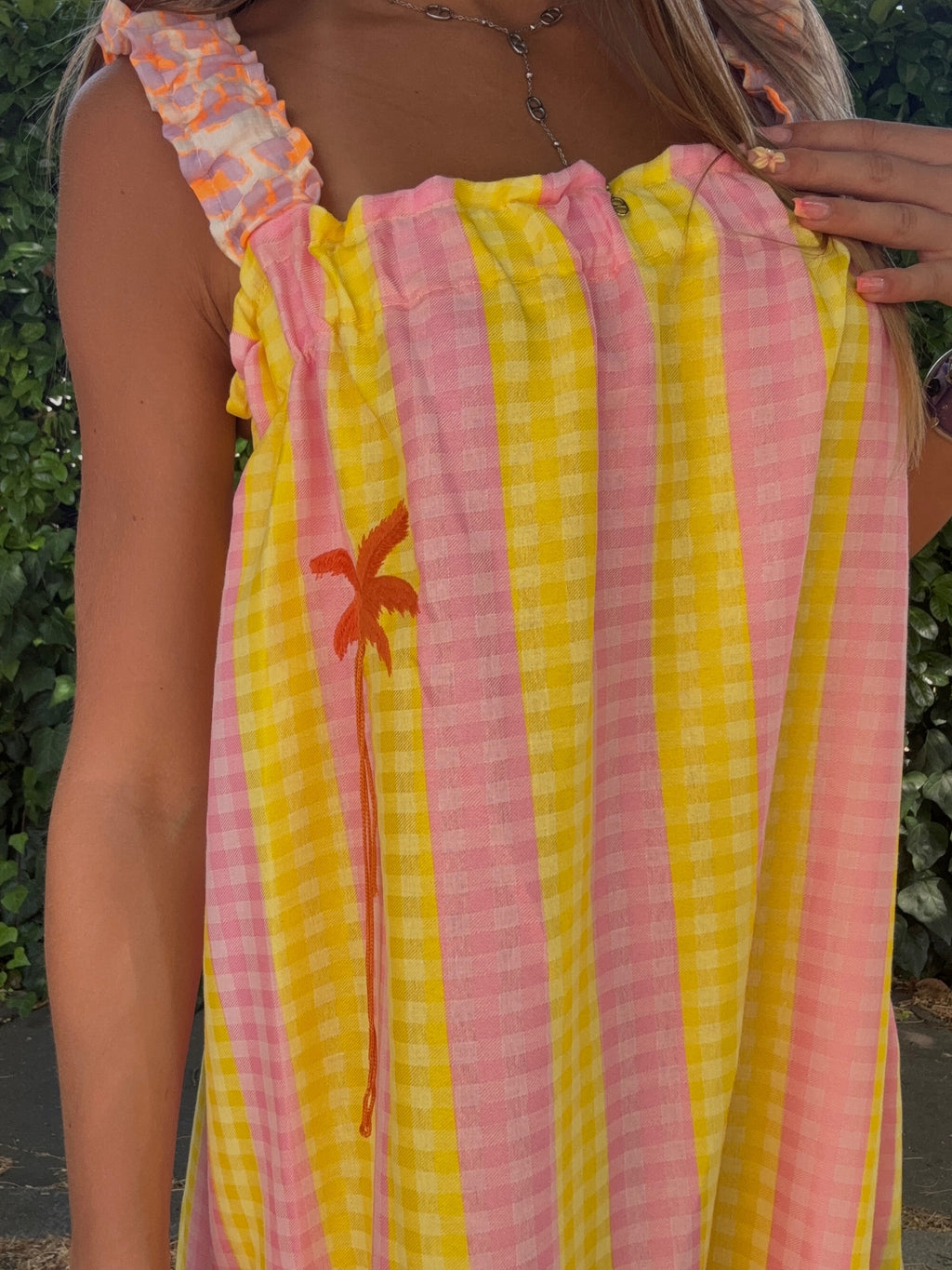 Robe Longue Florale Rose & Orange