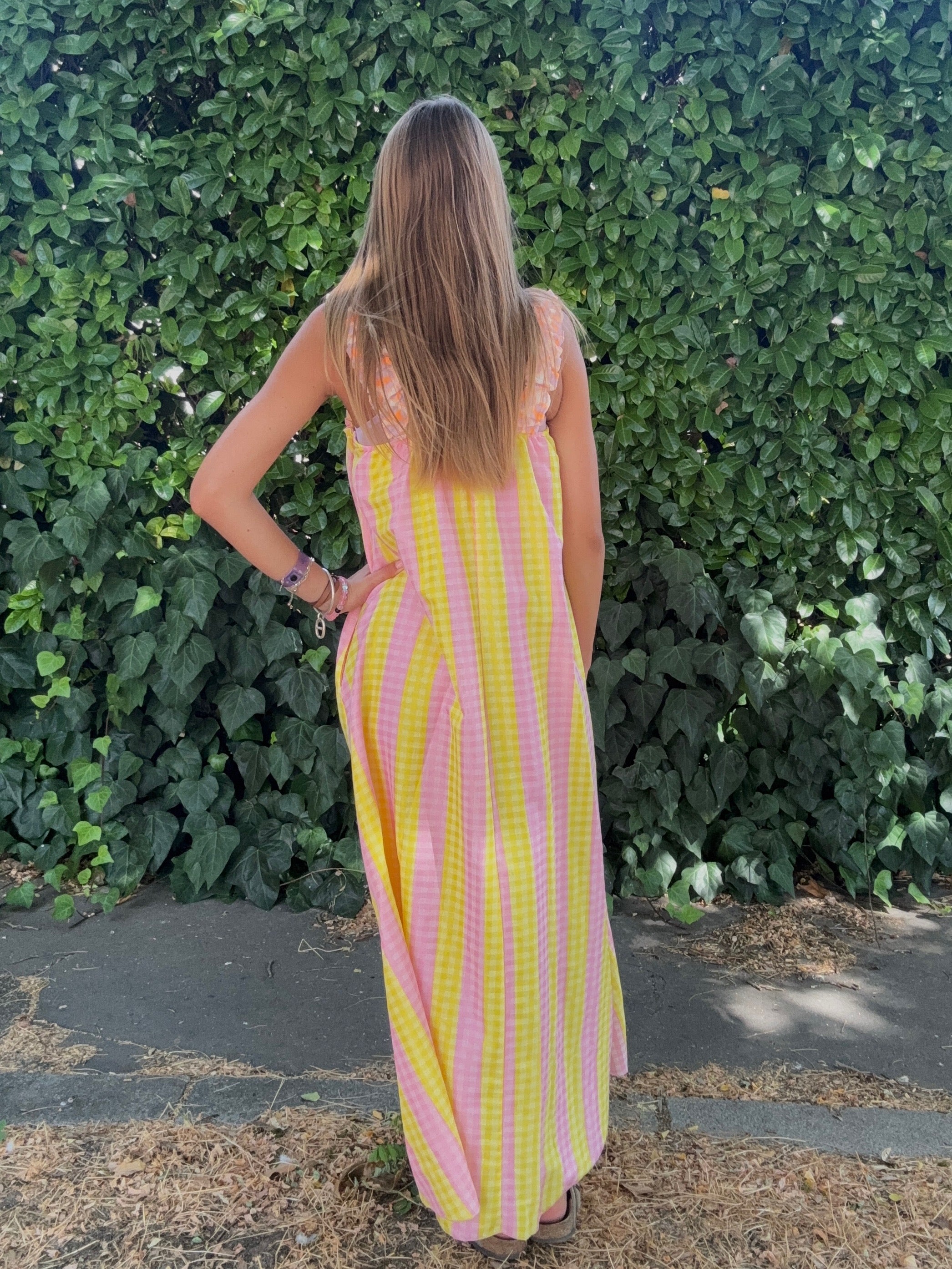 Robe Longue Florale Rose & Orange