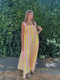 Robe Longue Florale Rose & Orange