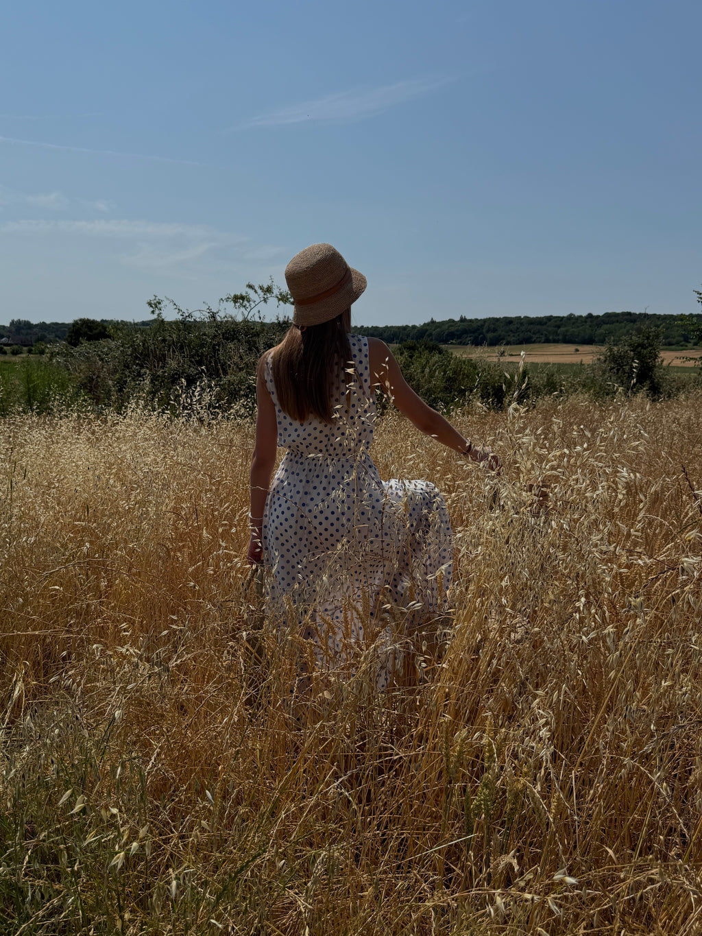 Robe Longue Pois Blanc