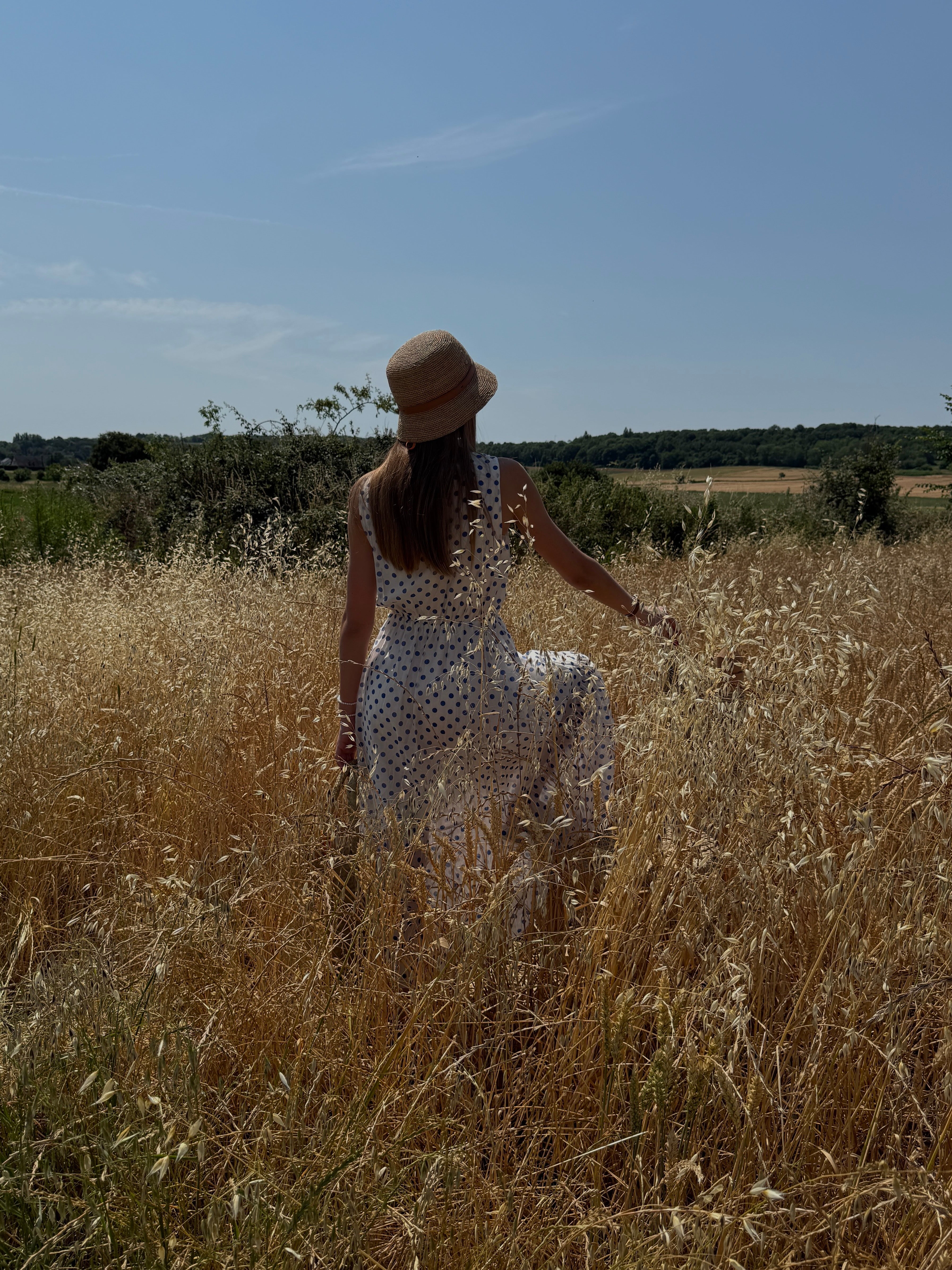 Robe Longue Pois Blanc