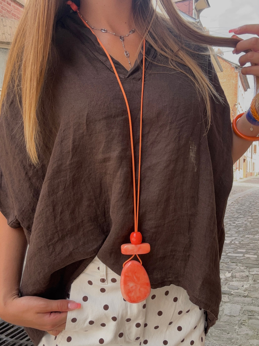Blouse Marron Oversize