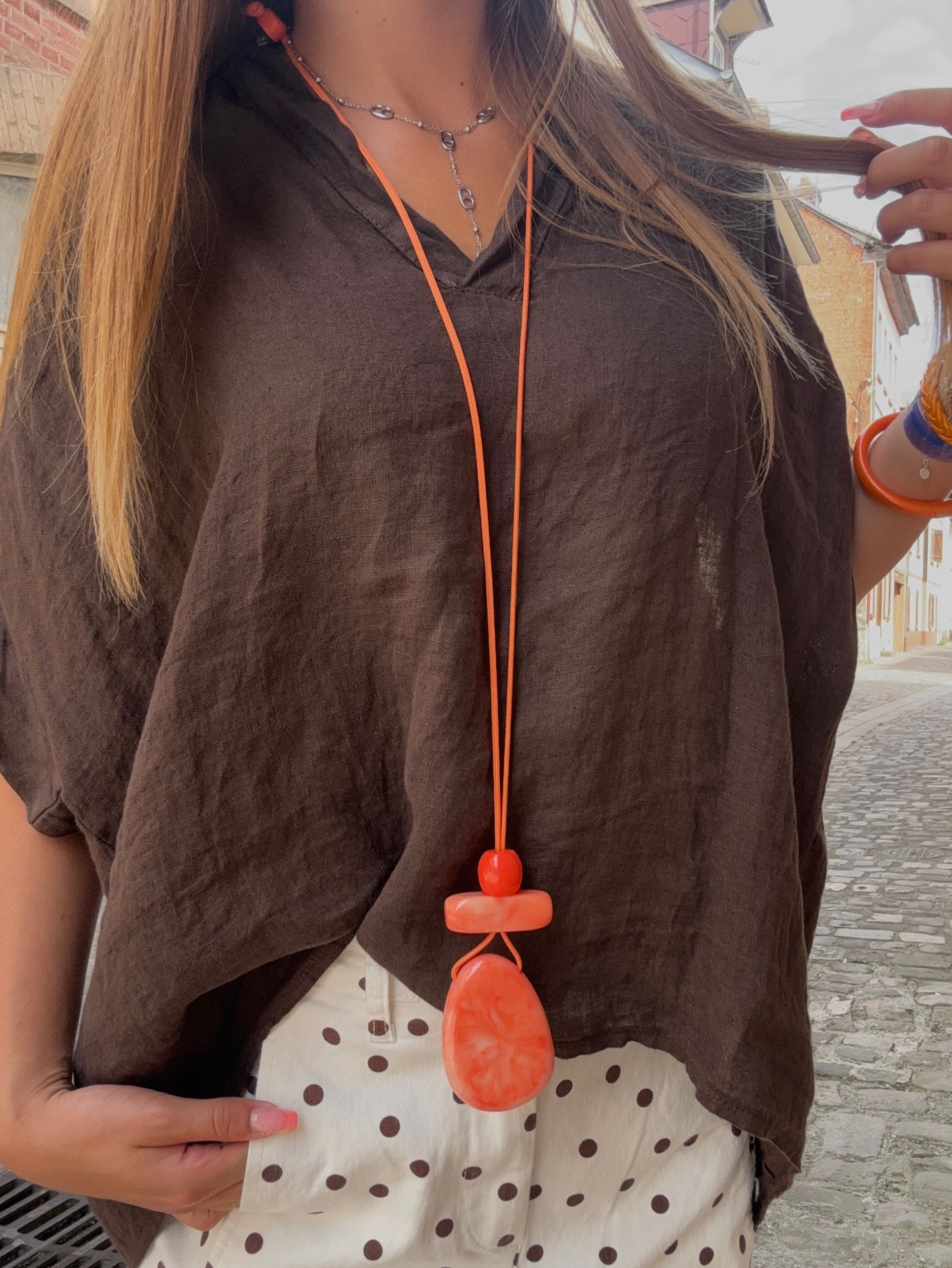 Blouse Marron Oversize