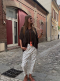 Pantalon à Pois Marron et Blanc