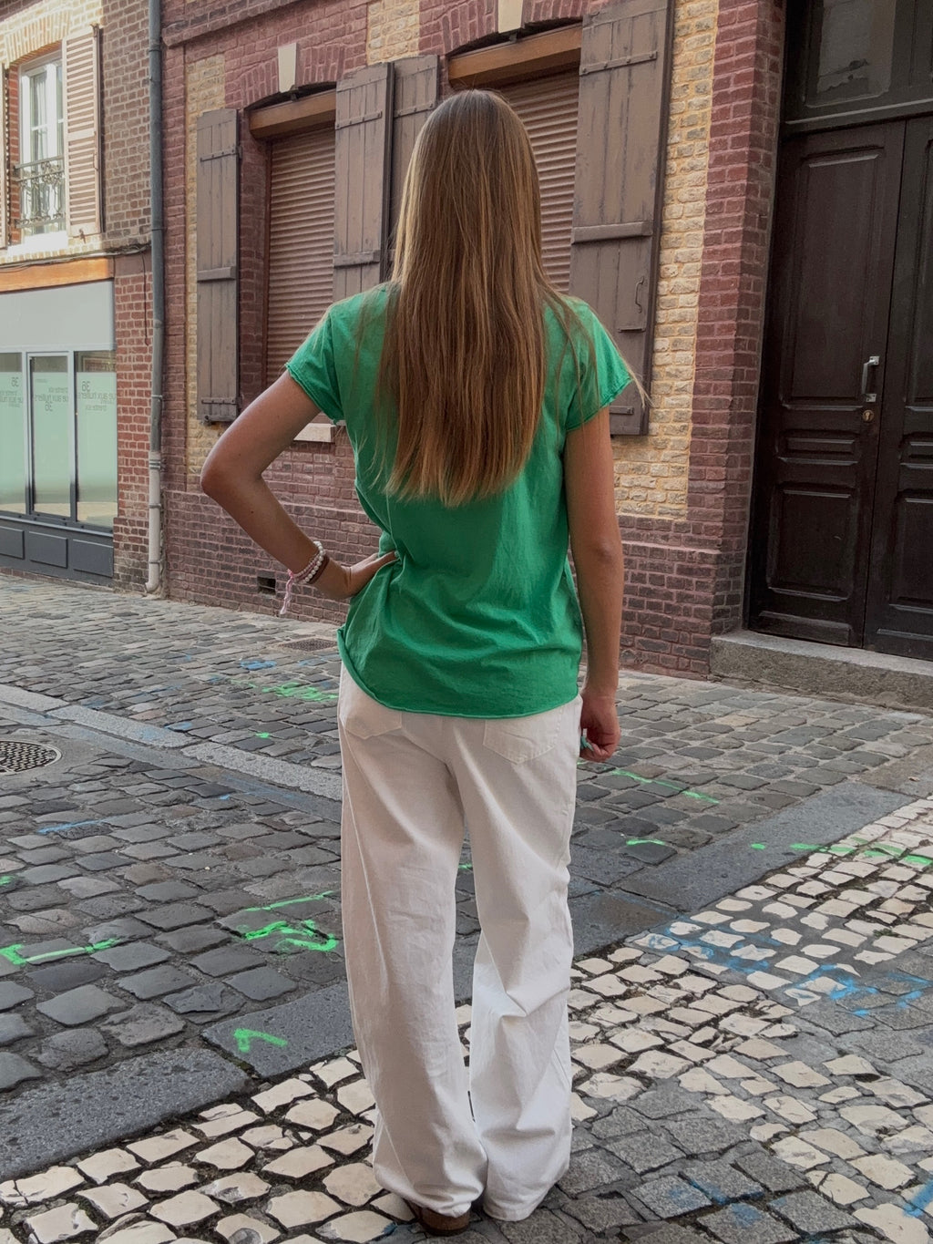 T-Shirt Basique Vert Prairie