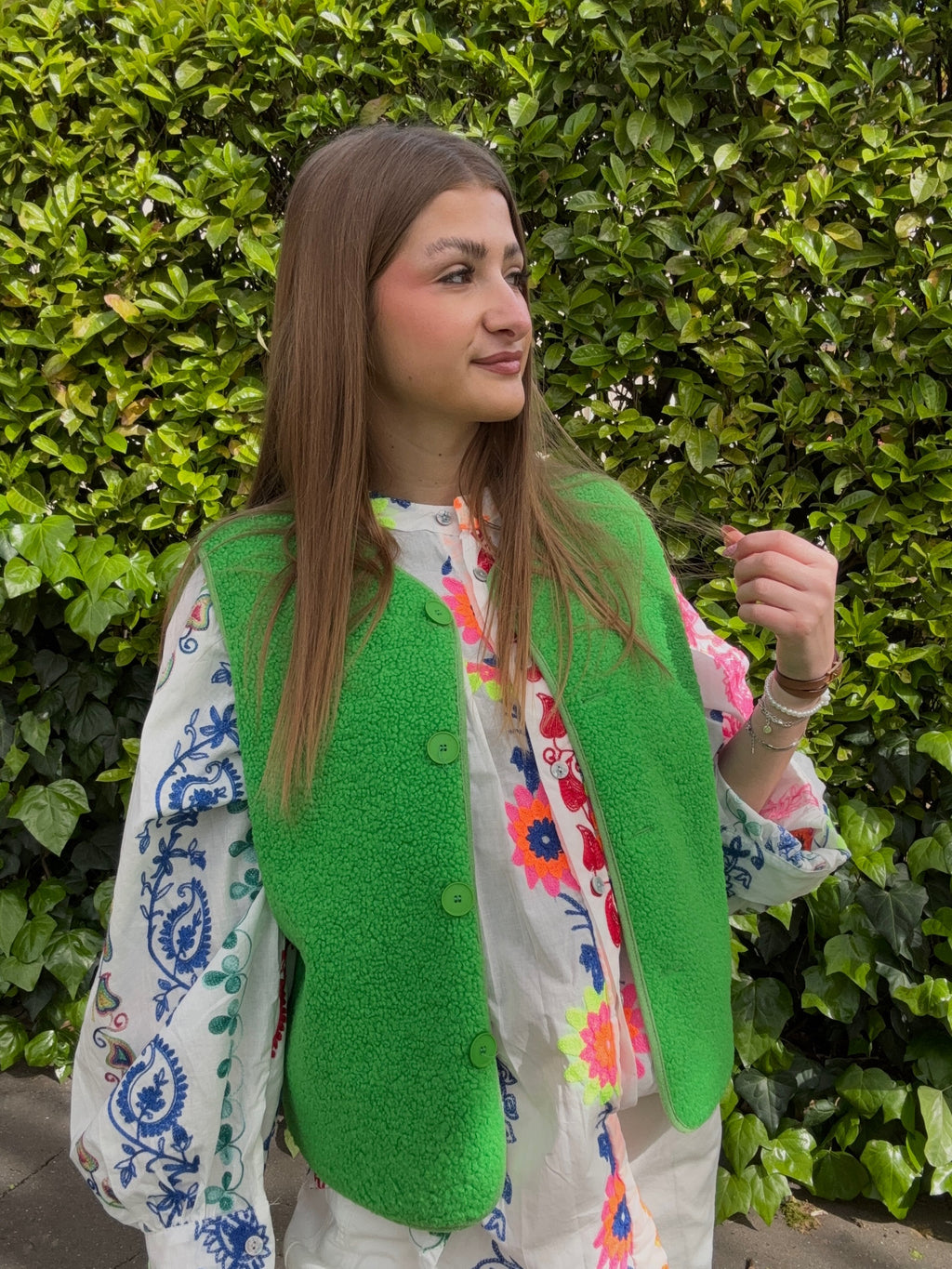 Veste Teddy Verte