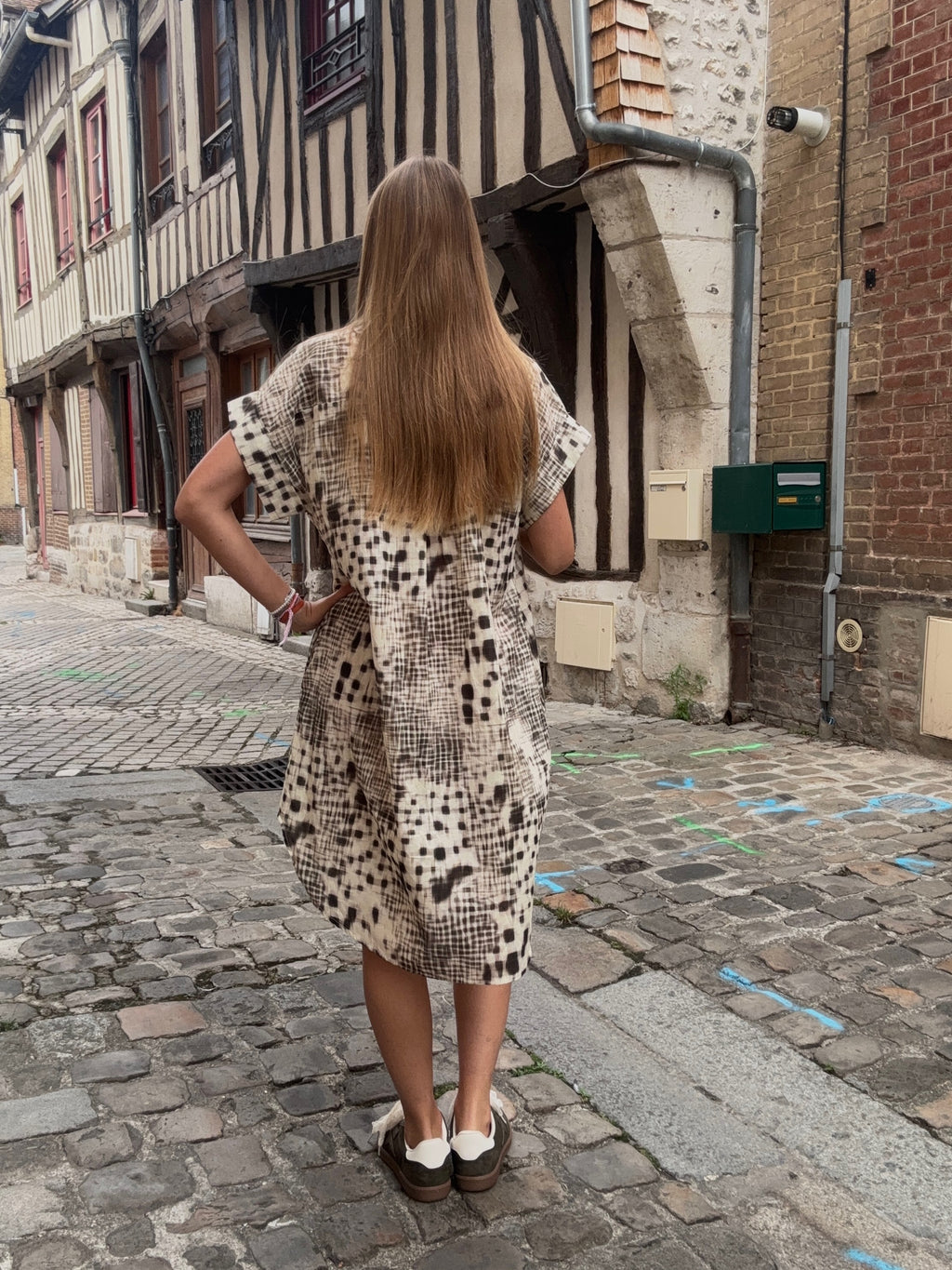 Robe Imprimée Taches Boho
