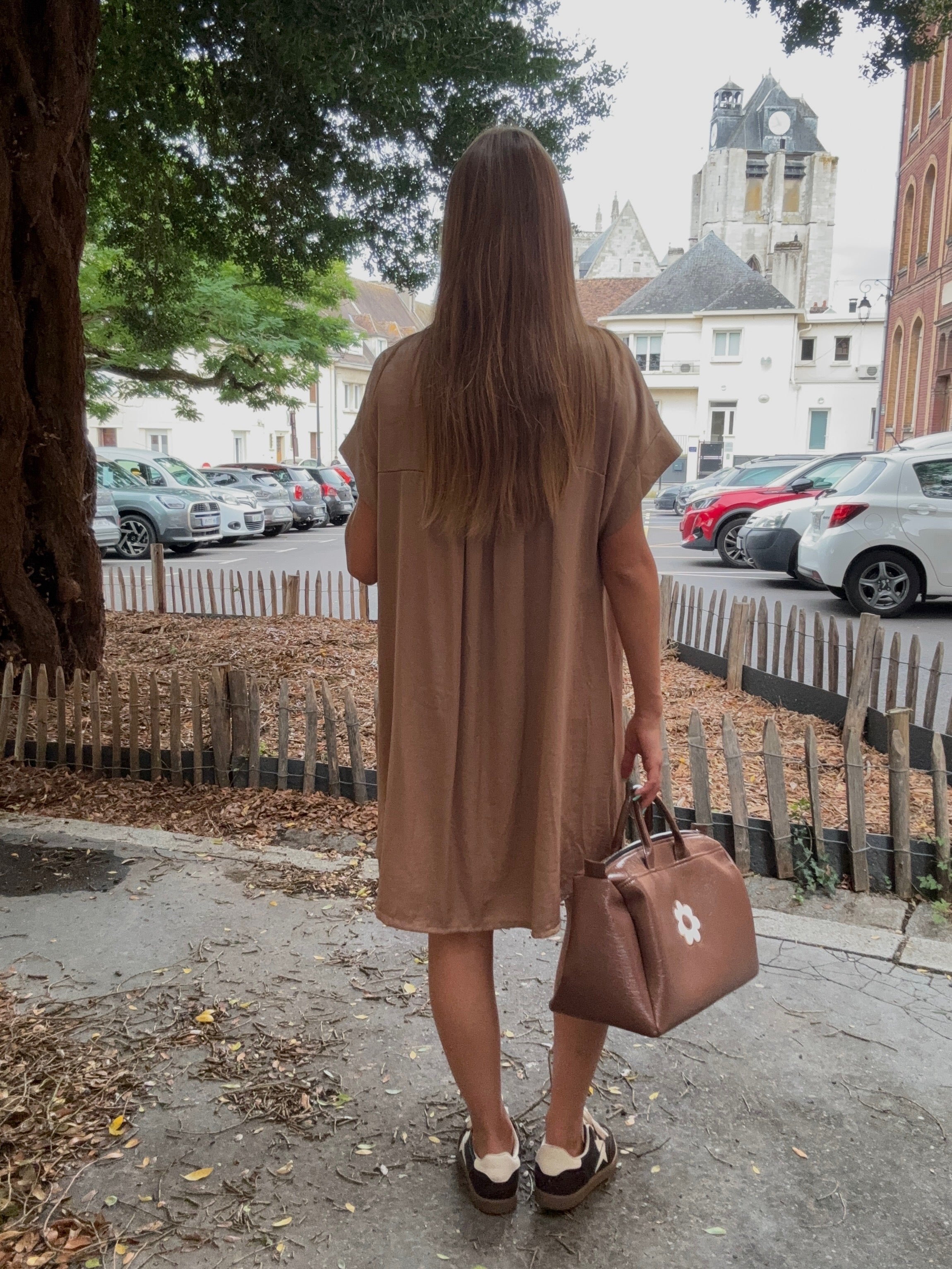 Robe Chemise Camel Oversize